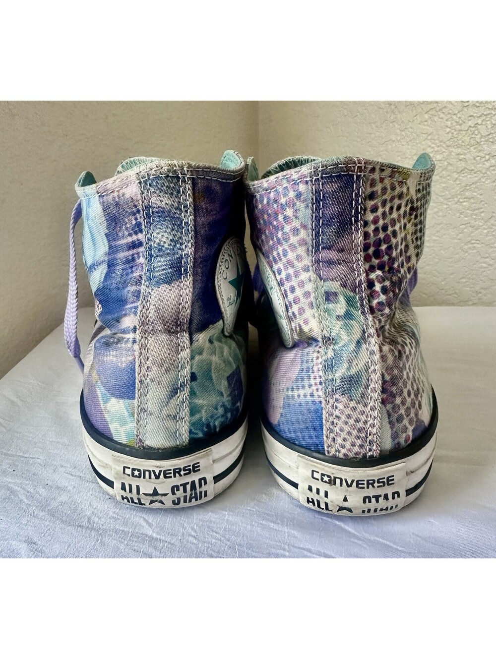 Converse Size 9 Women Chuck Taylor All Star Floral High Top Purple - Picture 6 of 6